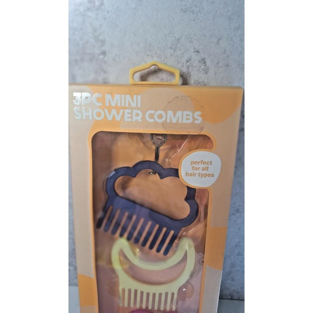 Plastic Mini Shower Combs Set,3-piece Wide Tooth Detangling Combswith Cloud